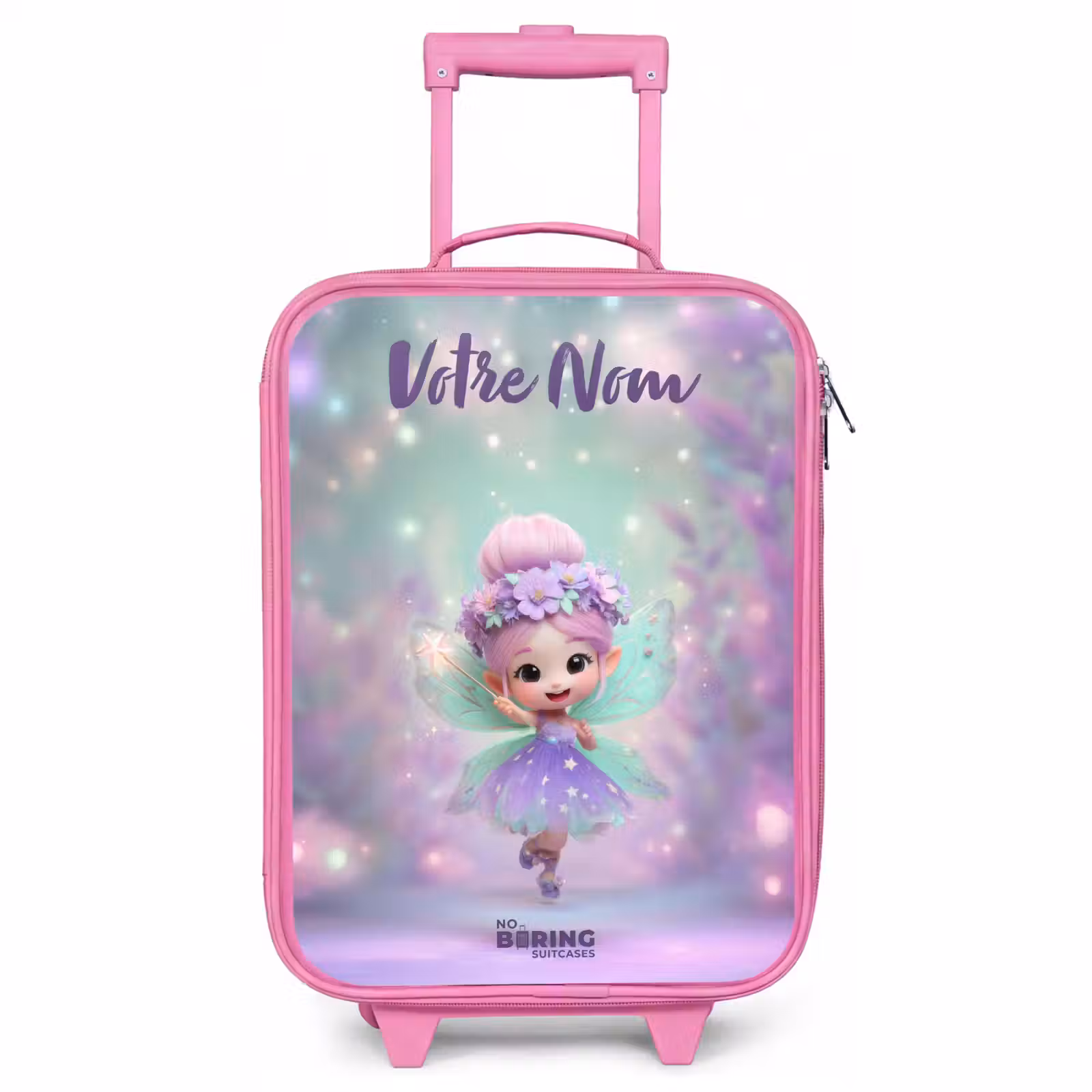 Valise enfant avec nom - Rose - Elfe - Magie — 1