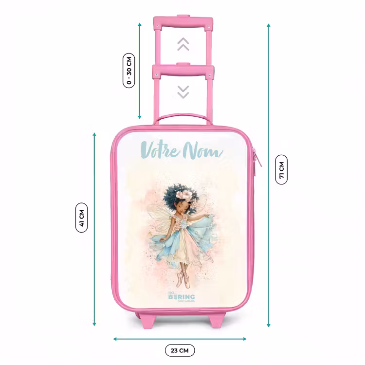Valise enfant avec nom - Rose - Elfe - Ballet - Coloré — 6