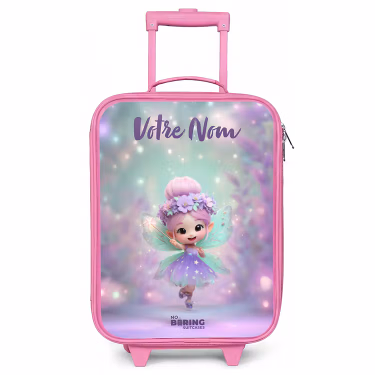 Valise enfant avec nom - Rose - Elfe - Magie — 1