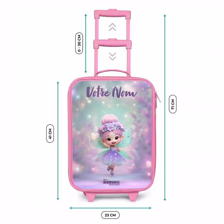 Valise enfant avec nom - Rose - Elfe - Magie — 6