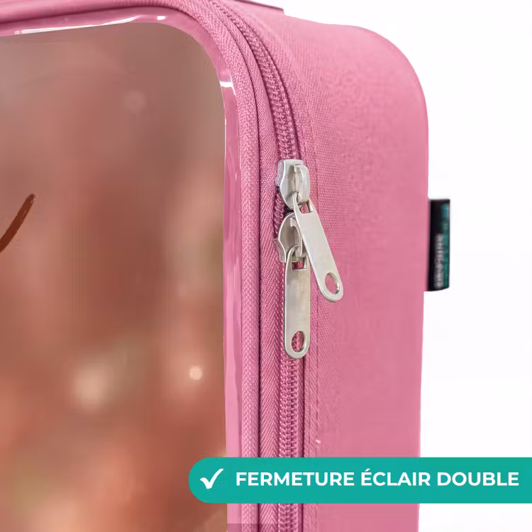 Valise enfant avec nom - Rose - Fée avec marguerites — 7