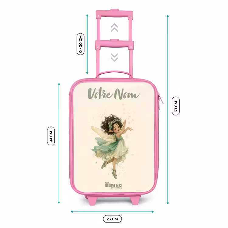 Valise enfant avec nom - Rose - Fée de la forêt dansante — 6