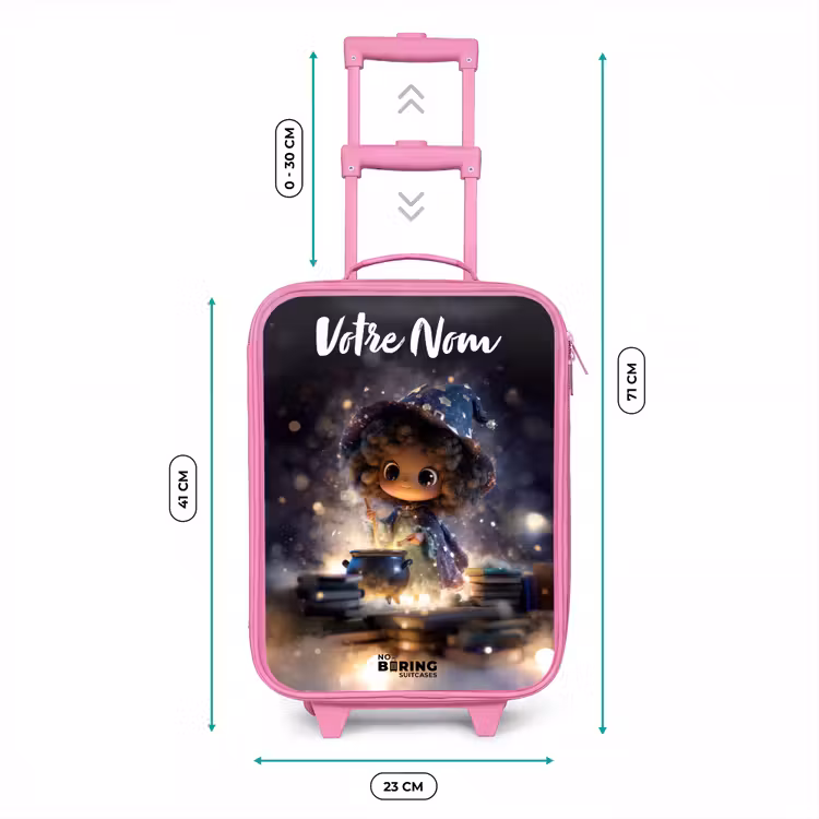 Valise enfant avec nom - Rose - Nuit magique — 6