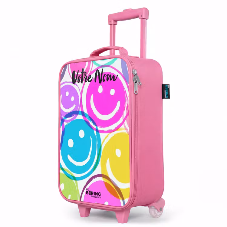 Valise enfant avec nom - Rose - Explosion de sourires colorés — 8