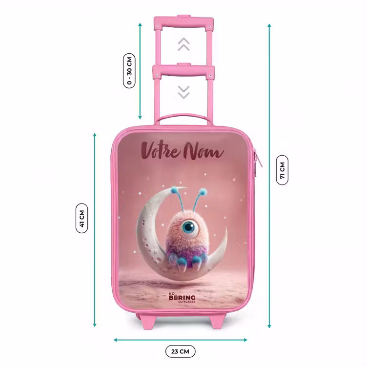 Valise enfant avec nom - Rose - Fauteuil à bascule avec Fluffy Weasel — 6
