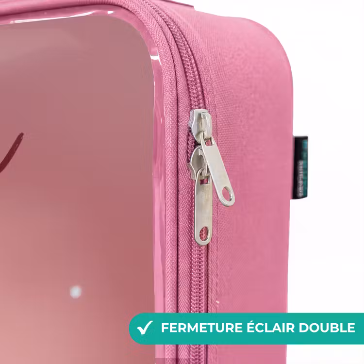 Valise enfant avec nom - Rose - Fauteuil à bascule avec Fluffy Weasel — 7