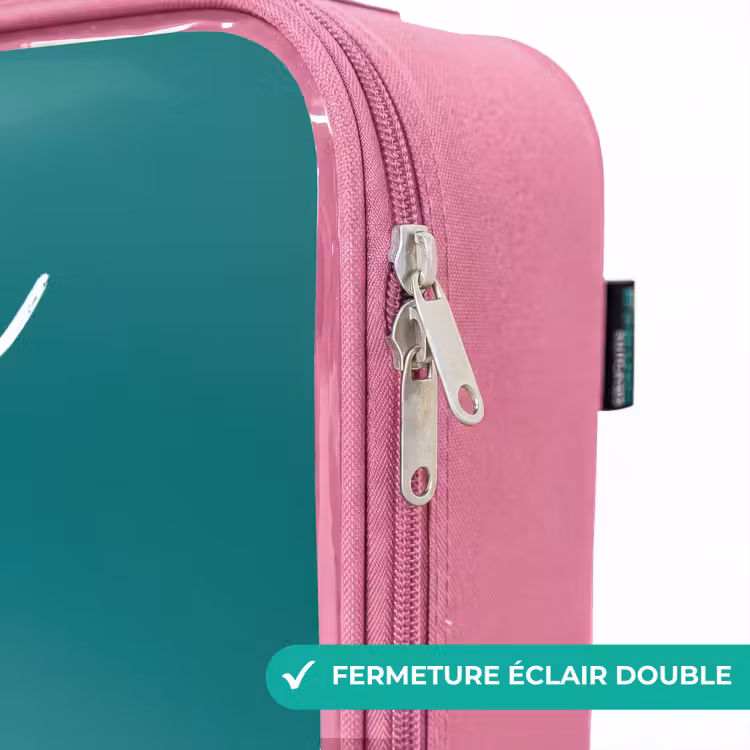 Valise enfant avec nom - Rose - Hamster - Carotte - Animal — 7