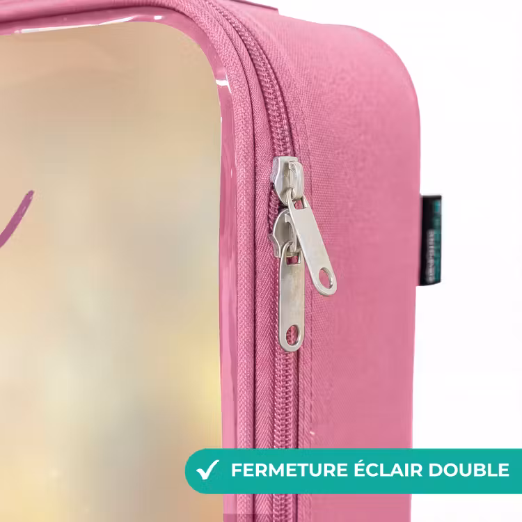 Valise enfant avec nom - Rose - Hamster - Fleur - Nature - Animal — 7