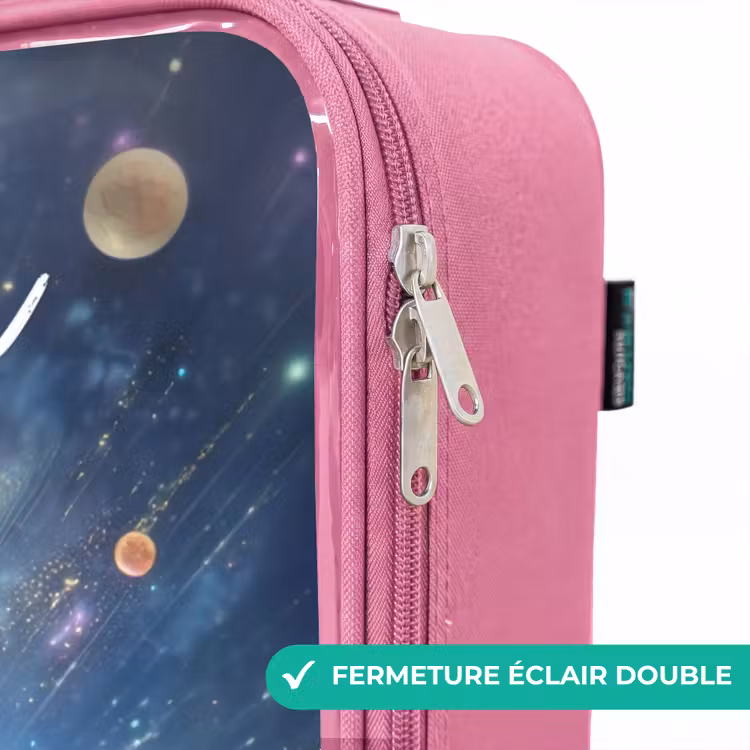 Valise enfant avec nom - Rose - Joyeux amis extraterrestres — 7