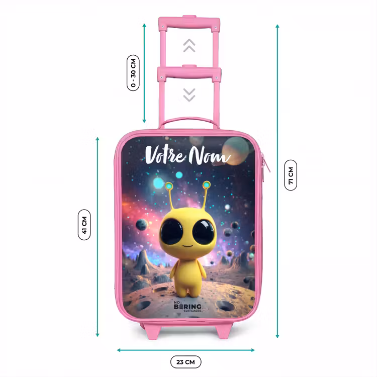 Valise enfant avec nom - Rose - Joyeux petit extraterrestre — 6