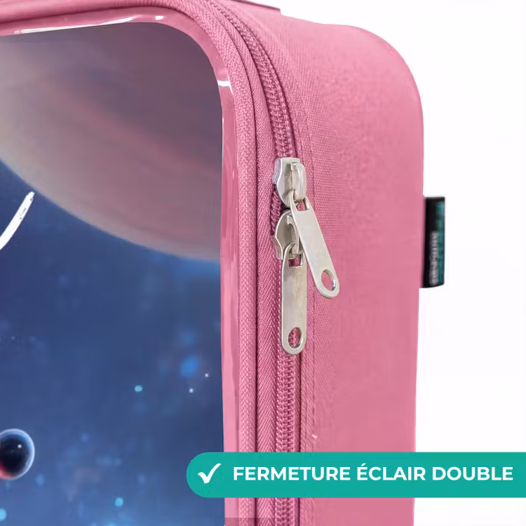 Valise enfant avec nom - Rose - L'être rouge de l'espace dans la danse cosmique — 7