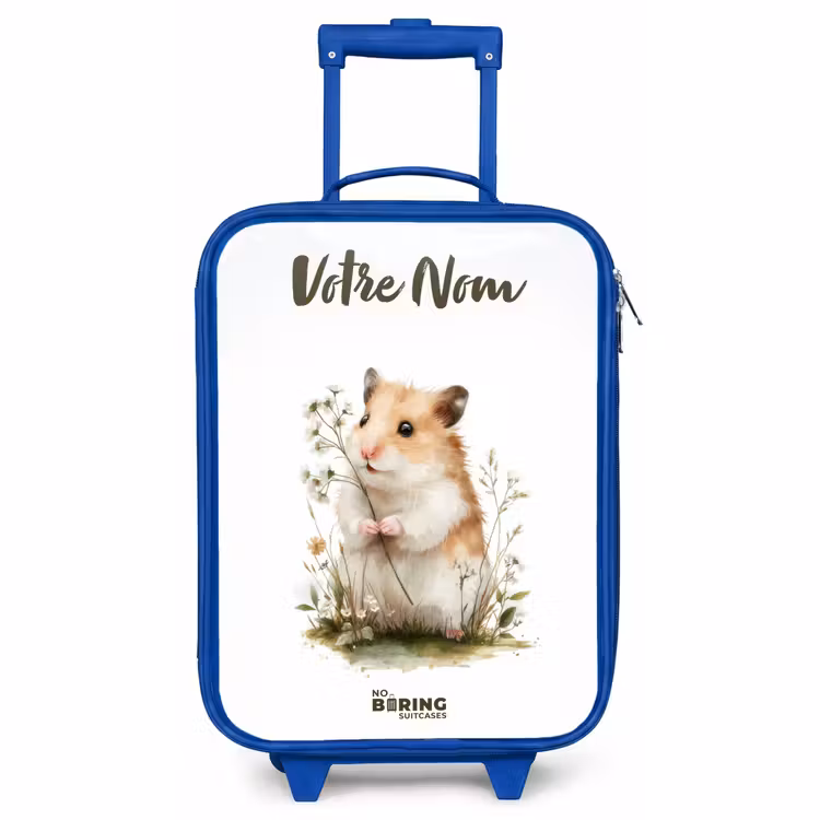Valise enfant avec nom - Bleu - Animal - Nature - Hamster — 1