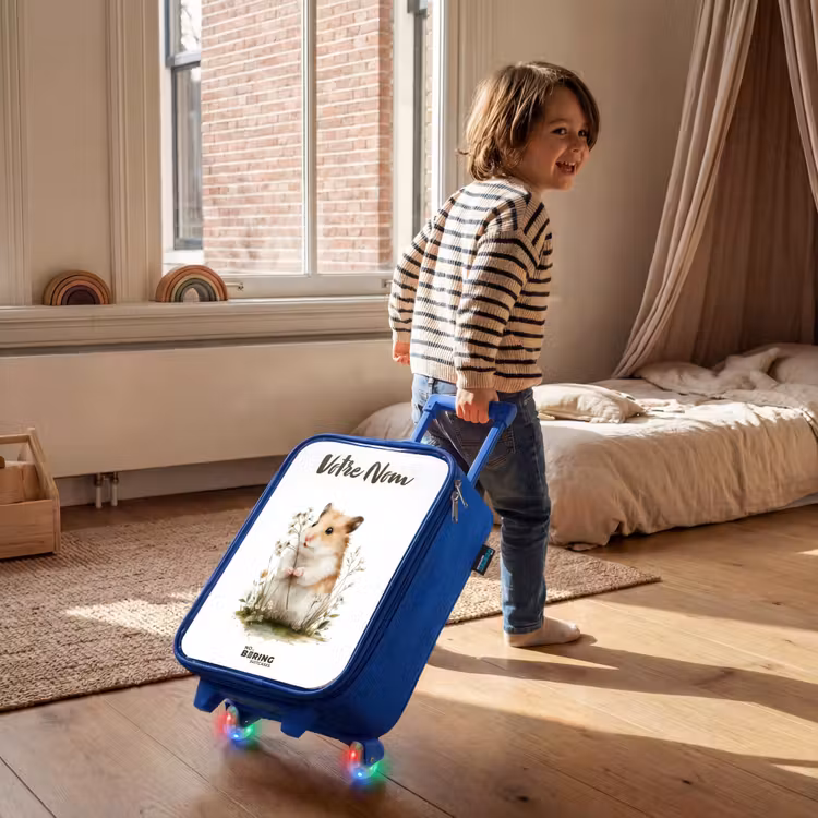 Valise enfant avec nom - Bleu - Animal - Nature - Hamster — 2