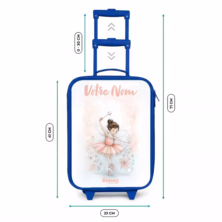Valise enfant avec nom - Bleu - Ballerine - Elfe - Fée — 6