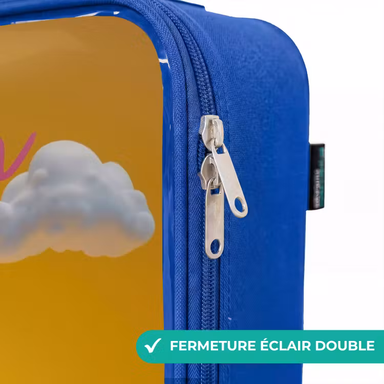 Valise enfant avec nom - Bleu - Bonbons - Monstre - Arc-en-ciel — 7