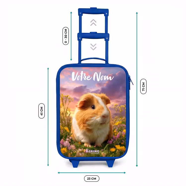 Valise enfant avec nom - Bleu - Cochon d'Inde - Nature - Animal — 6