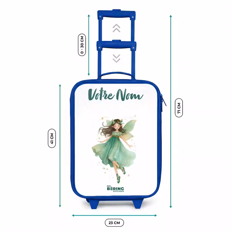 Valise enfant avec nom - Bleu - Elfe vert flottant — 6