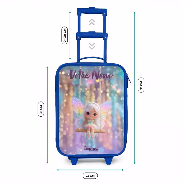 Valise enfant avec nom - Bleu - Fée - Elfe - Arc-en-ciel — 6