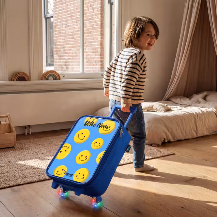 Valise enfant avec nom - Bleu - Joyeuse pluie souriante — 2