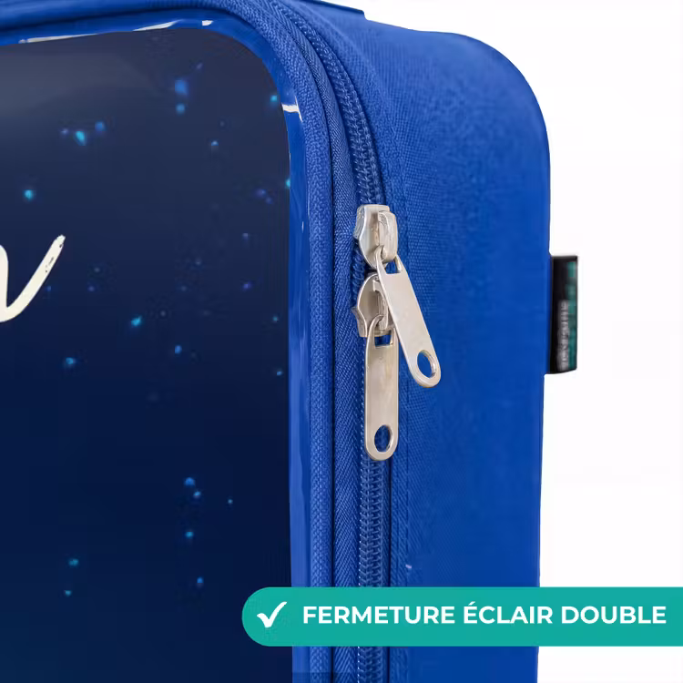 Valise enfant avec nom - Bleu - Sorcière au clair de lune — 7