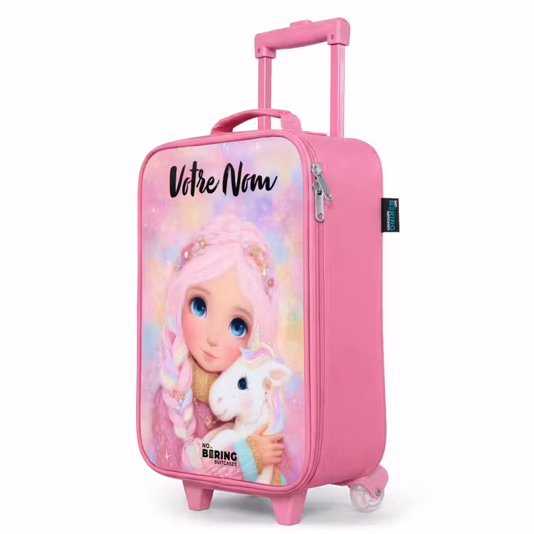 Valise enfant avec nom - Rose - Fille - Licorne - Rose — 8