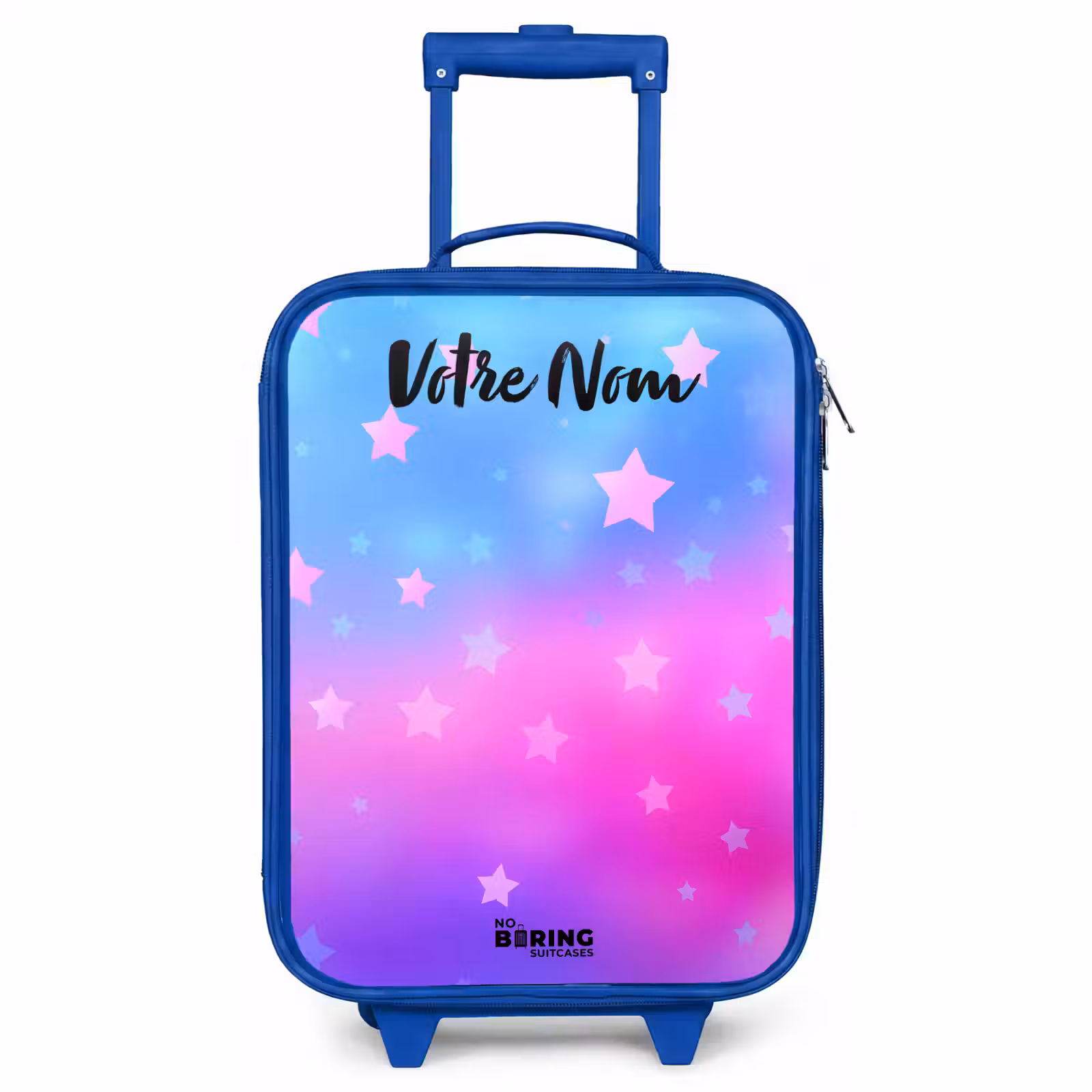 Valise enfant avec nom - Bleu - Étoiles - Rose - Bleu — 1