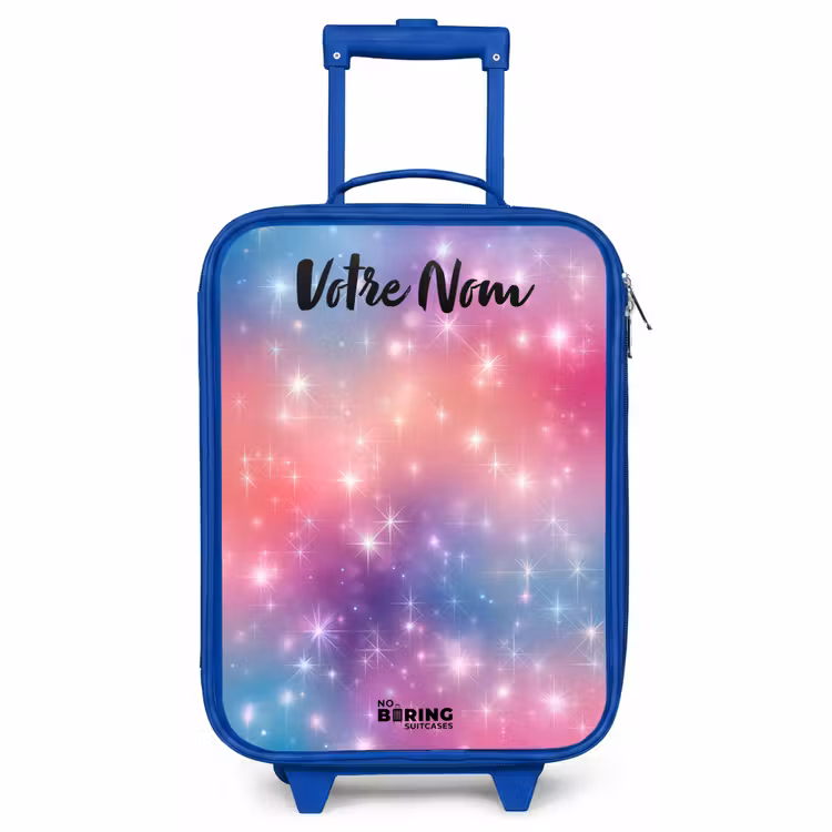 Valise enfant avec nom - Bleu - Étoiles - Abstrait - Couleurs — 1