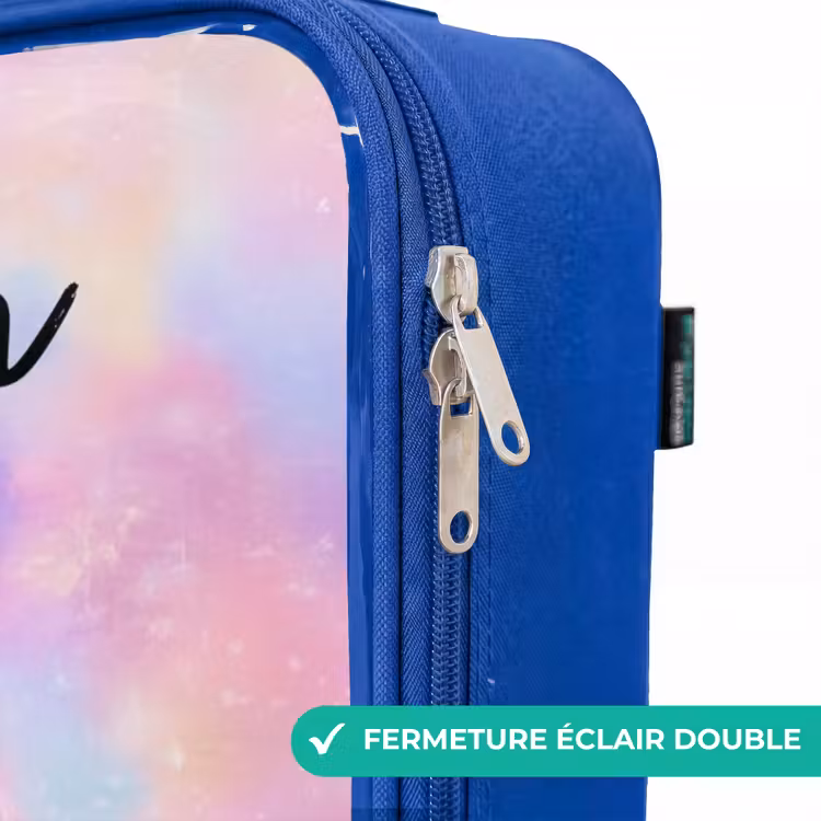 Valise enfant avec nom - Bleu - Fille - Licorne - Rose — 7