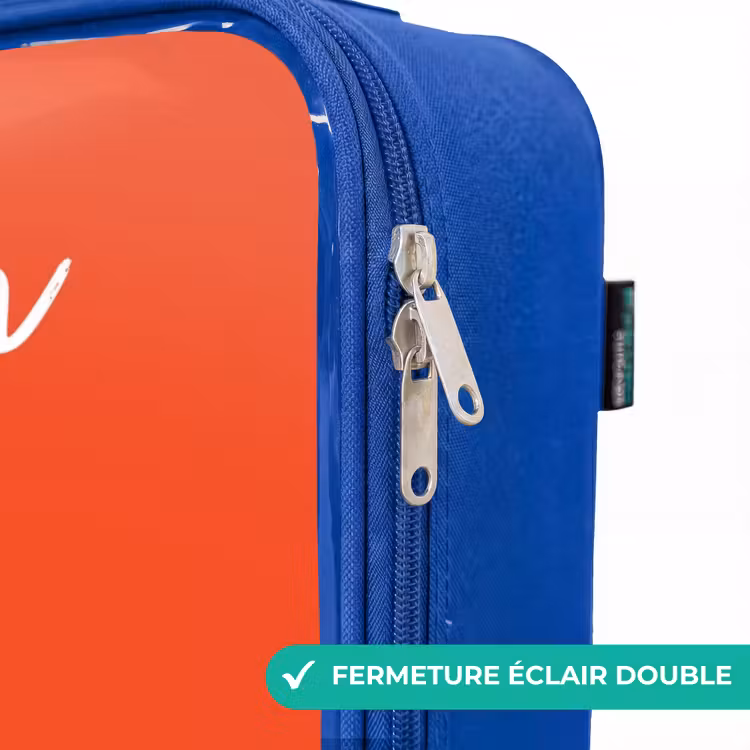 Valise enfant avec nom - Bleu - Fusée - Étoiles - Planètes — 7