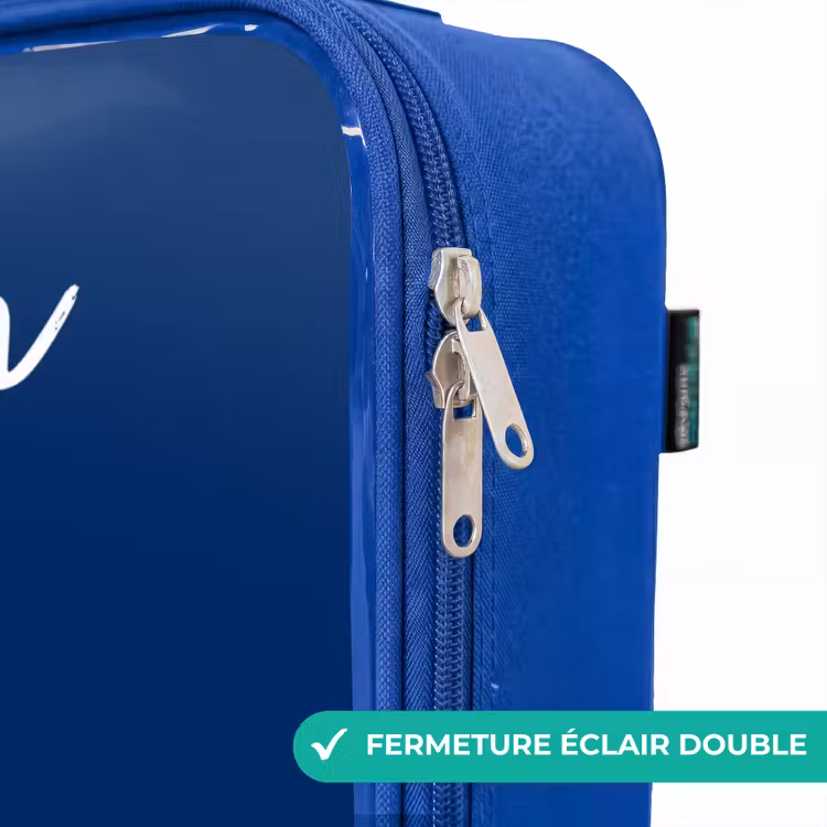 Valise enfant avec nom - Bleu - Fusée - Planètes - Étoiles — 7