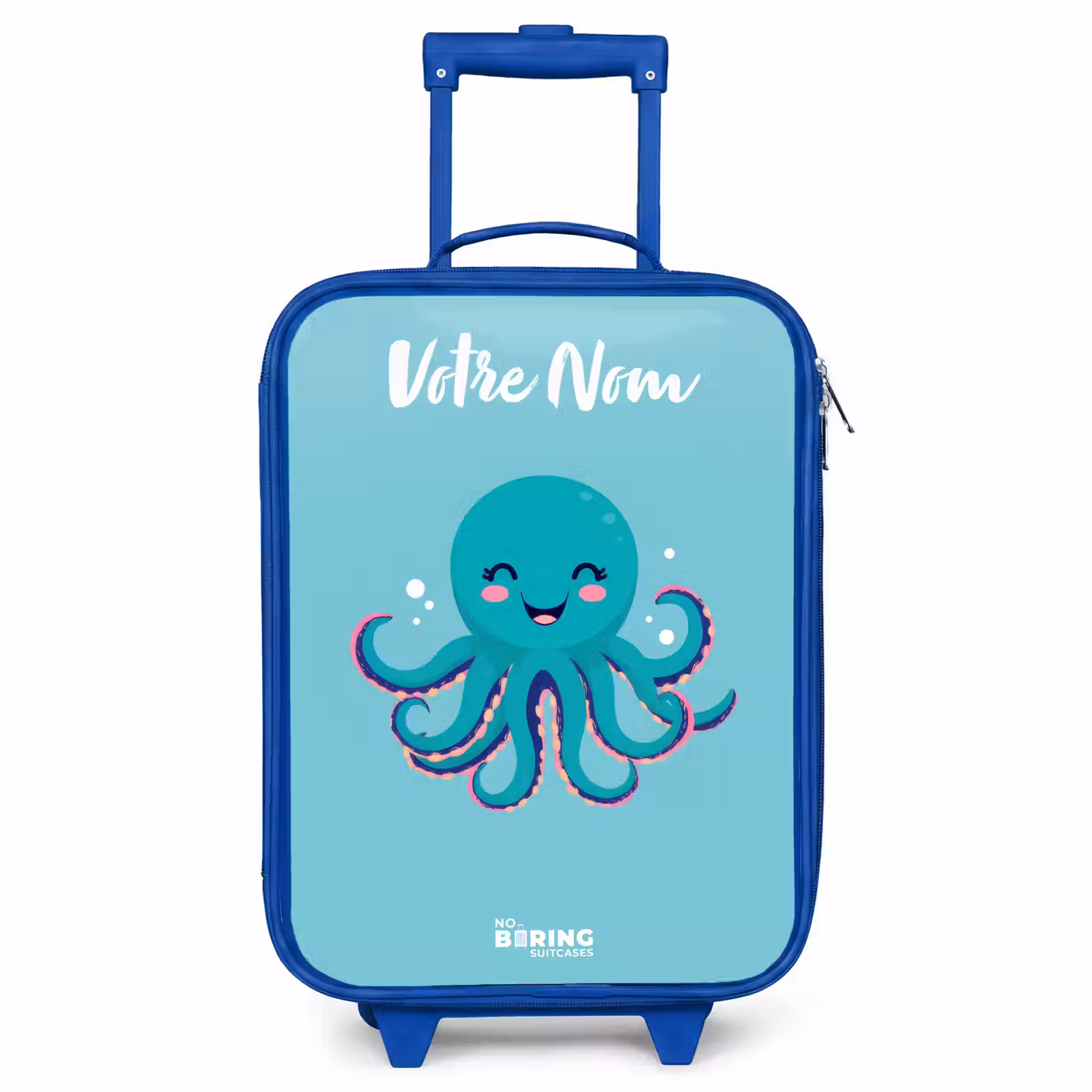 Valise enfant avec nom - Bleu - Pieuvre - Eau - Bleu — 1