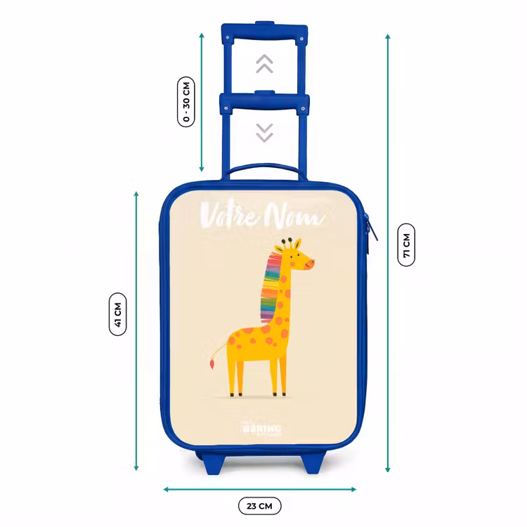 Valise enfant avec nom - Bleu - Girafe - Animal - Coloré — 6