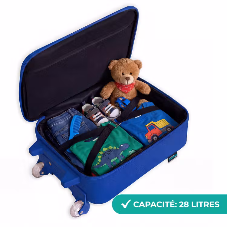 Valise enfant avec nom - Bleu - Lion - Crinière - Colorée — 4