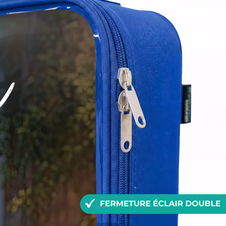 Valise enfant avec nom - Bleu - Ours - Papillons - Forêt - Fée — 7