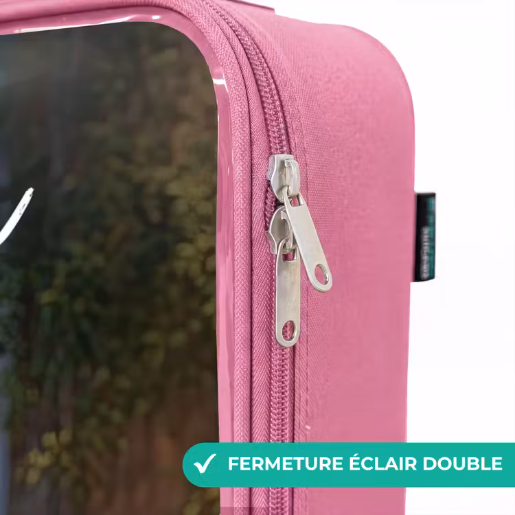 Valise enfant avec nom - Rose - Ours - Papillons - Forêt - Fée — 7