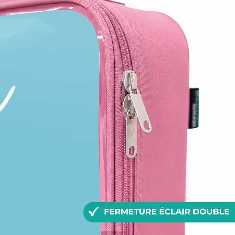 Valise enfant avec nom - Rose - Pieuvre - Eau - Bleu — 7