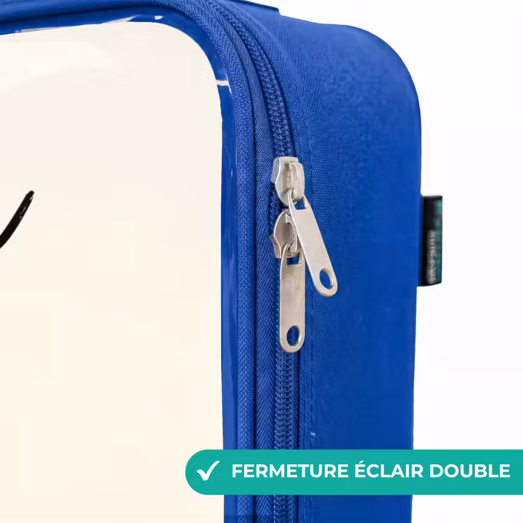 Valise enfant avec nom - Bleu - Camion-benne - Signé - Jaune — 7