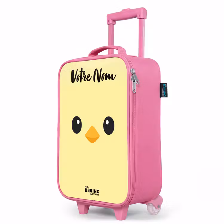 Valise enfant avec nom - Rose - Kawai - Chick - Jaune — 8