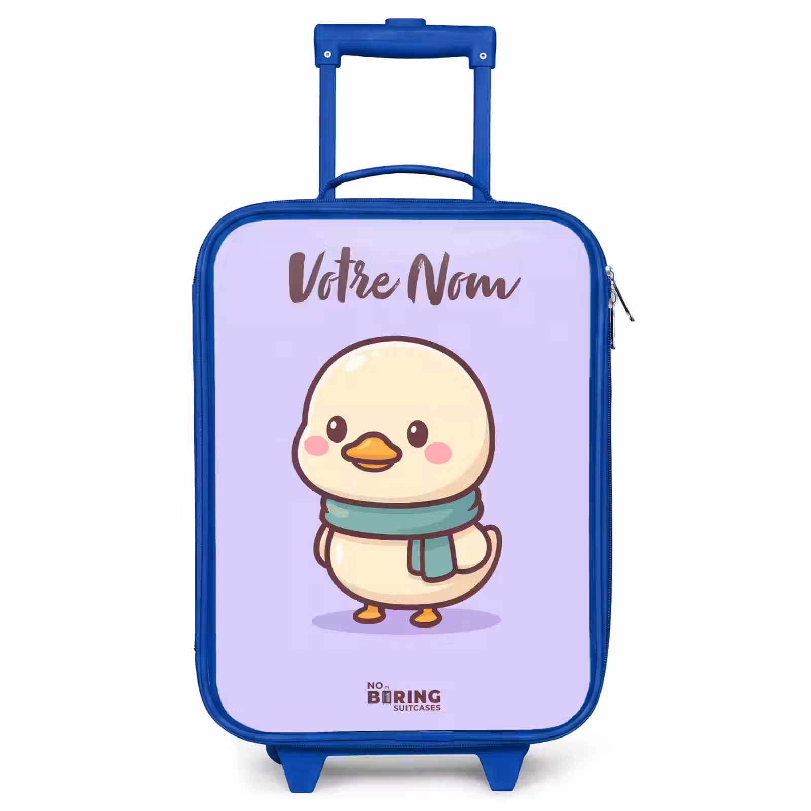 Valise enfant avec nom - Bleu - Kawai - Canard - Echarpe — 1