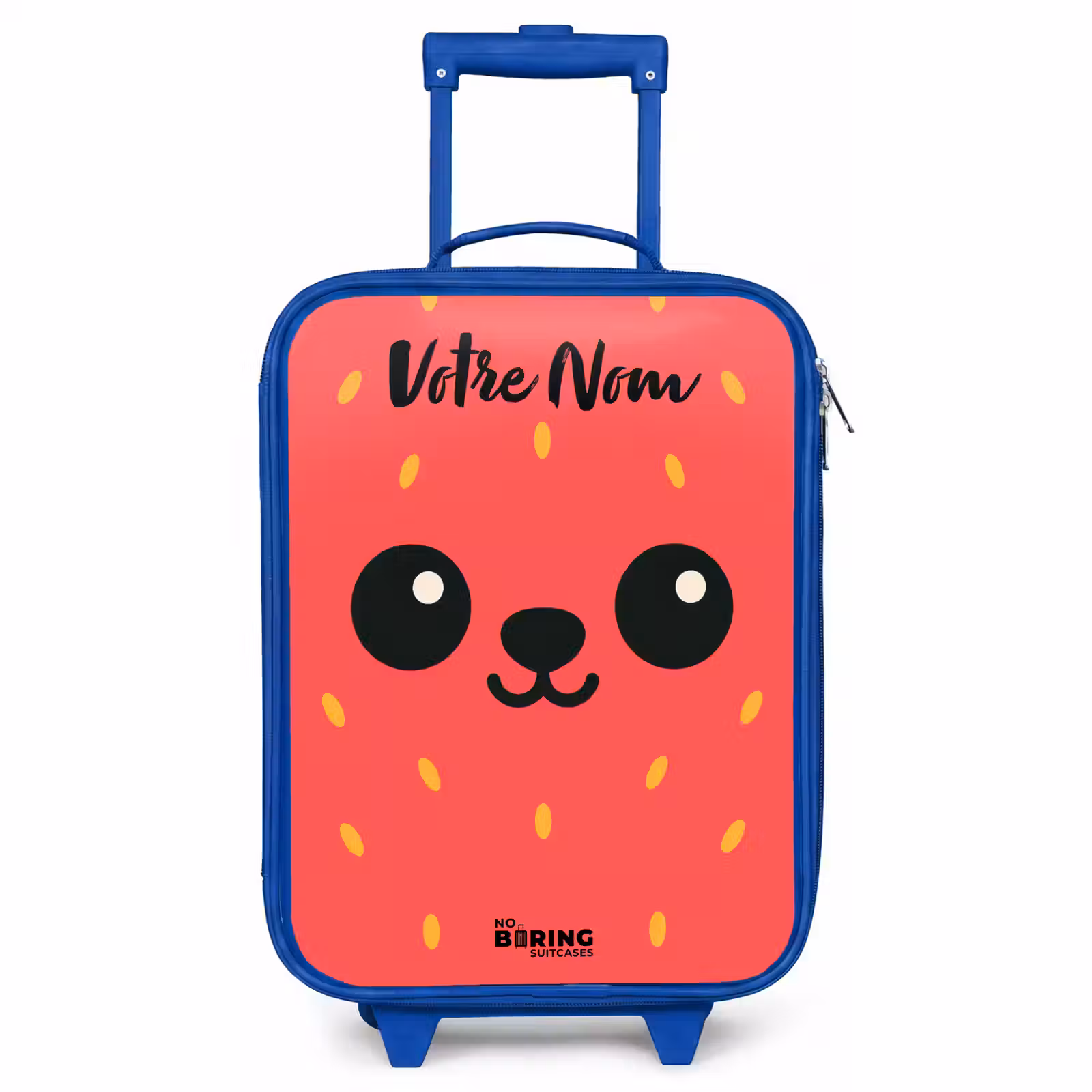 Valise enfant avec nom - Bleu - Kawai - Fraise - Rouge — 1