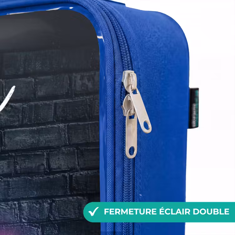 Valise enfant avec nom - Bleu - Jeu - Néon - Mur — 7