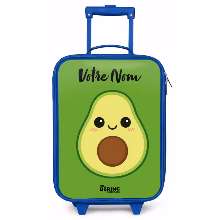 Valise enfant avec nom - Bleu - Kawai - Avocado - Vert — 1
