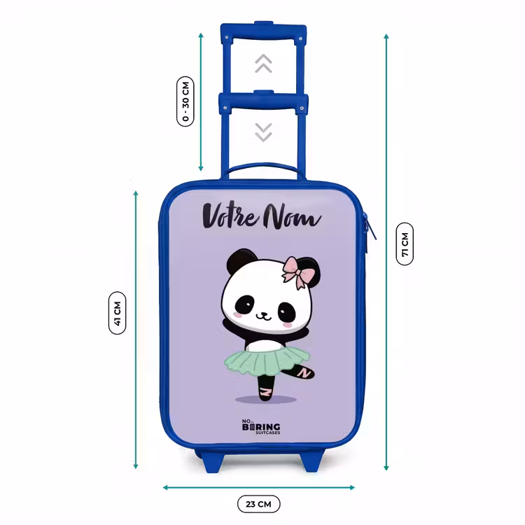 Valise enfant avec nom - Bleu - Kawai - Ballet - Panda — 6