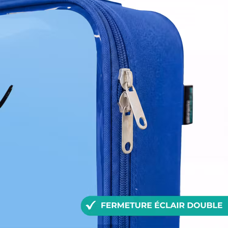 Valise enfant avec nom - Bleu - Kawai - Oiseau - Bleu — 7