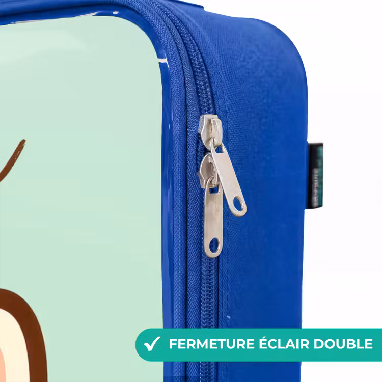 Valise enfant avec nom - Bleu - Kawai - Panda rouge - Vert — 7