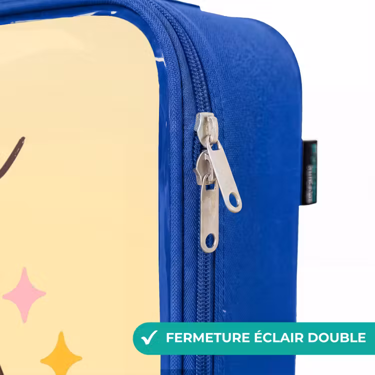 Valise enfant avec nom - Bleu - Kawai - Pingouin - Patins à roulettes — 7