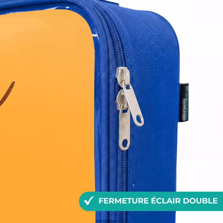 Valise enfant avec nom - Bleu - Kawai - Tiger - Orange — 7
