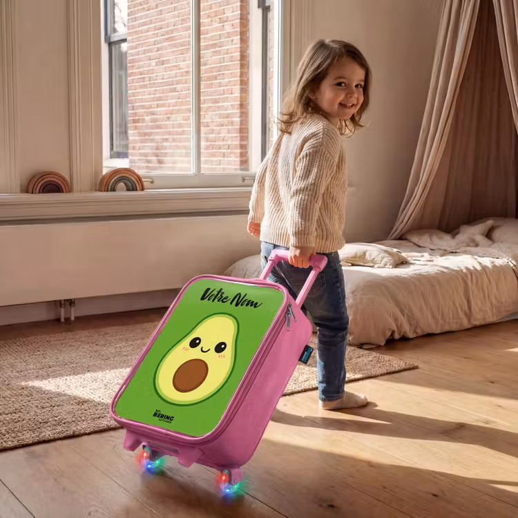 Valise enfant avec nom - Rose - Kawai - Avocado - Vert — 2