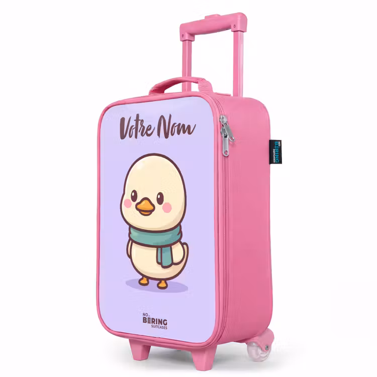 Valise enfant avec nom - Rose - Kawai - Canard - Echarpe — 8