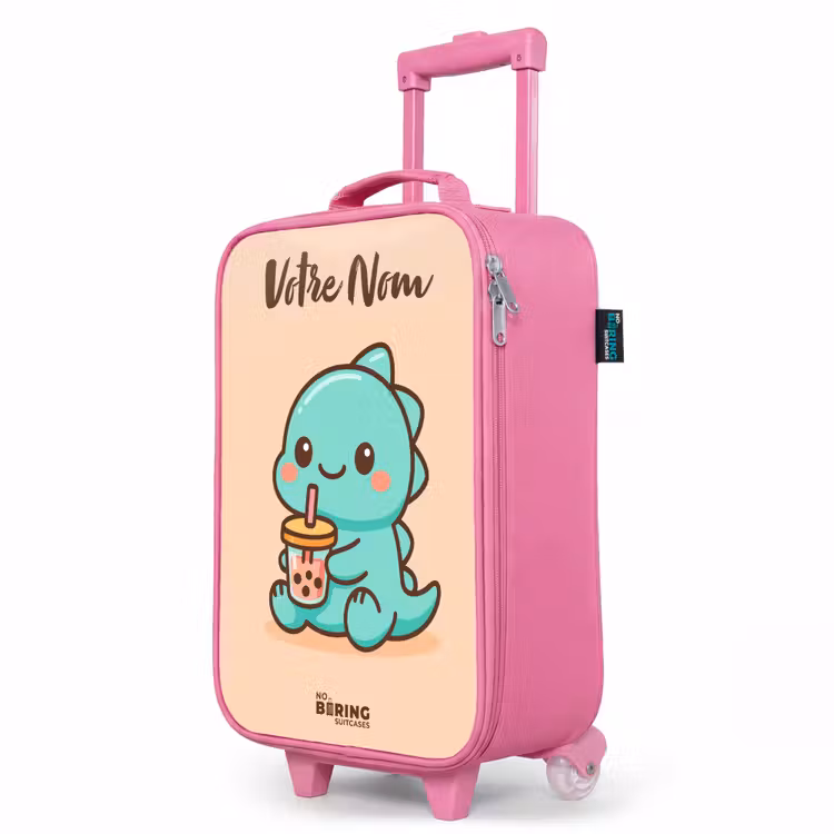 Valise enfant avec nom - Rose - Kawai - Dino - Bubbletea — 8